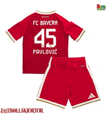 Bayern Munich Aleksandar Pavlovic #45 Hemmakläder Barn 2026-27 Kortärmad (+ Korta byxor)